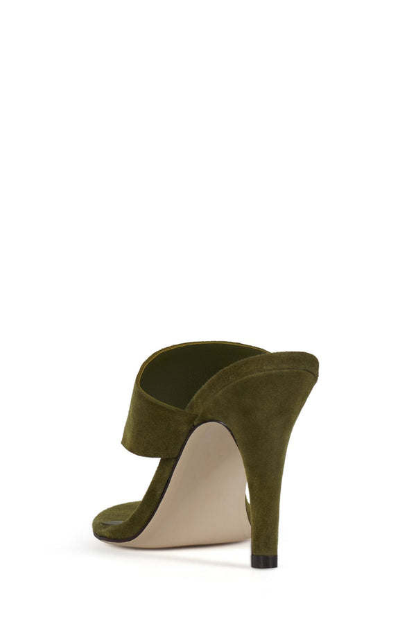 Jeffrey Campbell AZULA Heeled Sandal Olive Suede