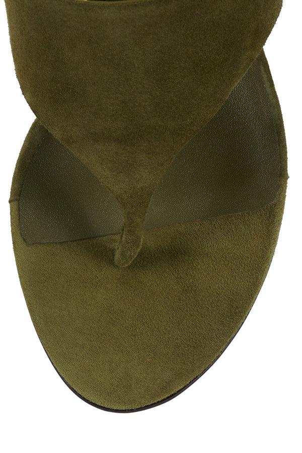 Jeffrey Campbell AZULA Heeled Sandal Olive Suede