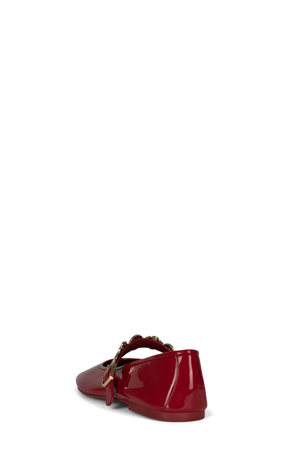 Jeffrey Campbell BEQUEST Flat Red Crinkle Patent