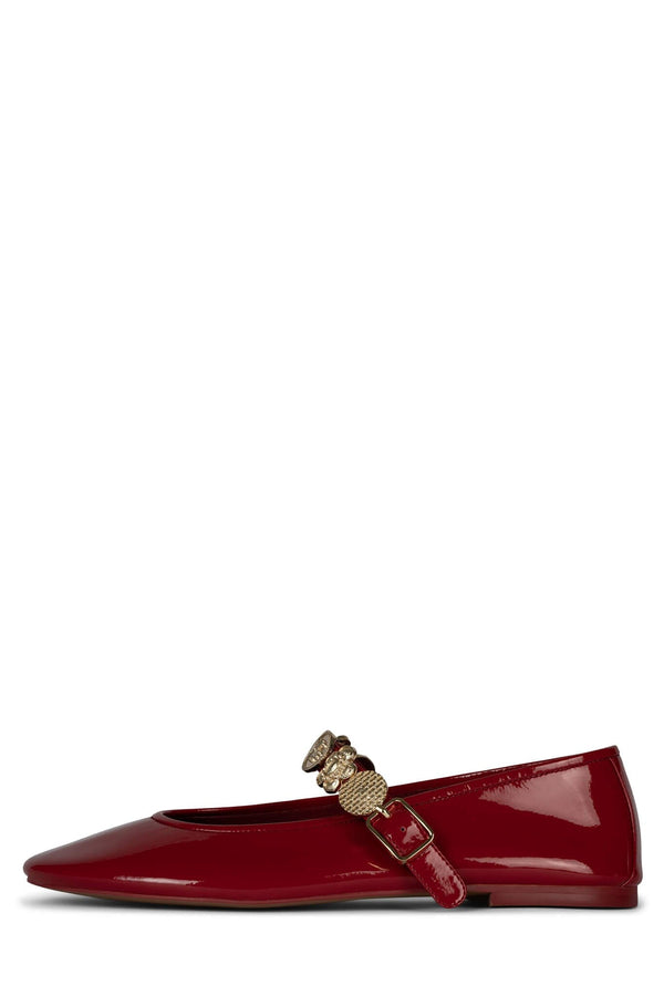 jeffrey campbell BEQUEST Flat Red Crinkle Patent