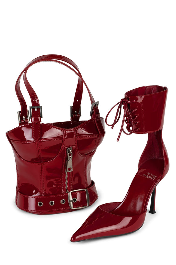 Jeffrey Campbell BODICE Bag Cherry Red Patent