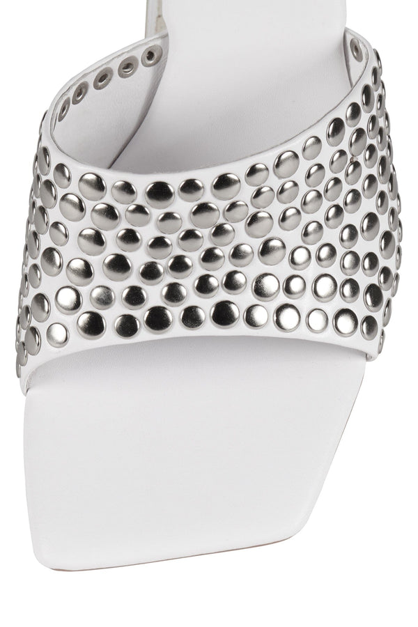 Jeffrey Campbell BOY-BYE Wedge Sandal White Silver