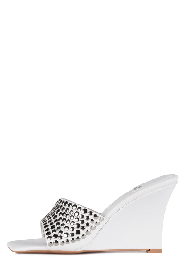 jeffrey campbell BOY-BYE Wedge Sandal White Silver