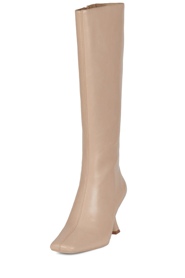 Jeffrey Campbell CHECKMATE2 Knee-High Boot Beige