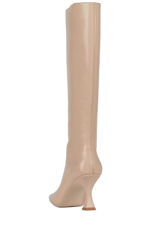 Jeffrey Campbell CHECKMATE2 Knee-High Boot Beige