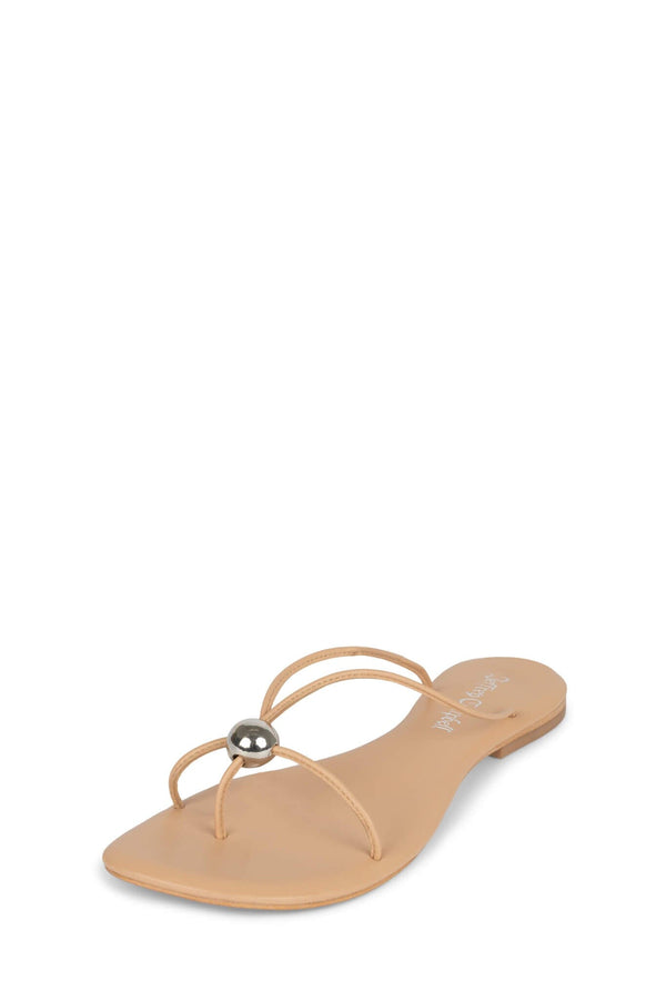 Jeffrey Campbell CHERISHED Flat Sandal Buff Silver