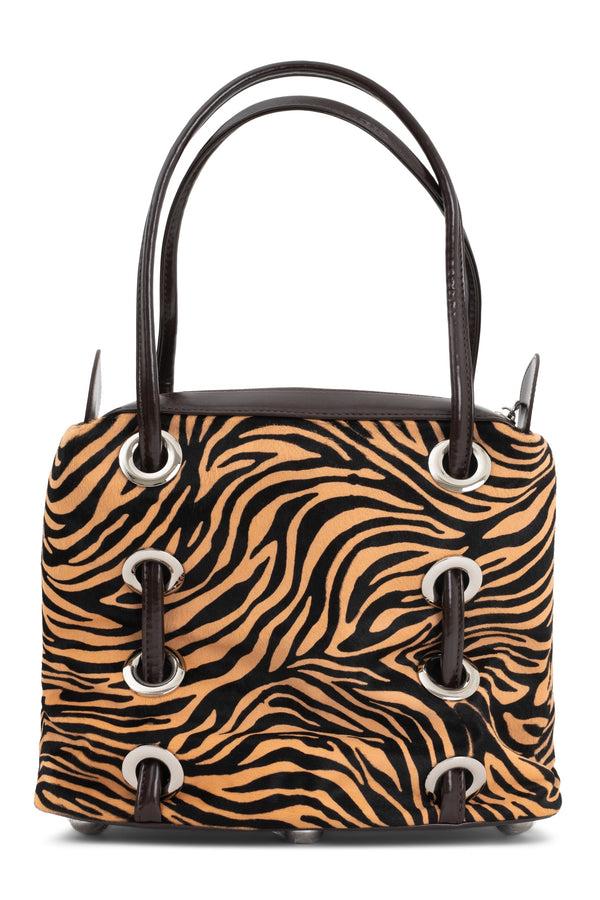 Jeffrey Campbell CHESSY-F Bag Tan Black Zebra