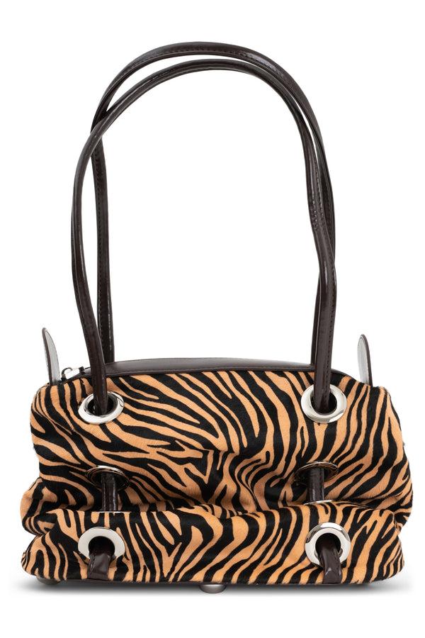 Jeffrey Campbell CHESSY-F Bag Tan Black Zebra