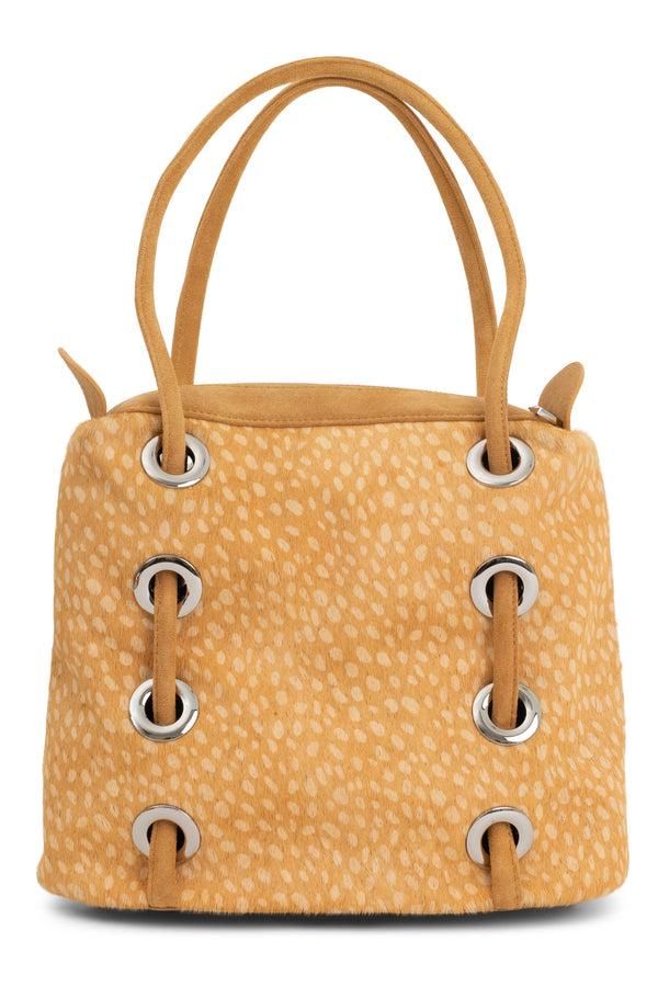 Jeffrey Campbell CHESSY-F Bag Tan Cream Dots