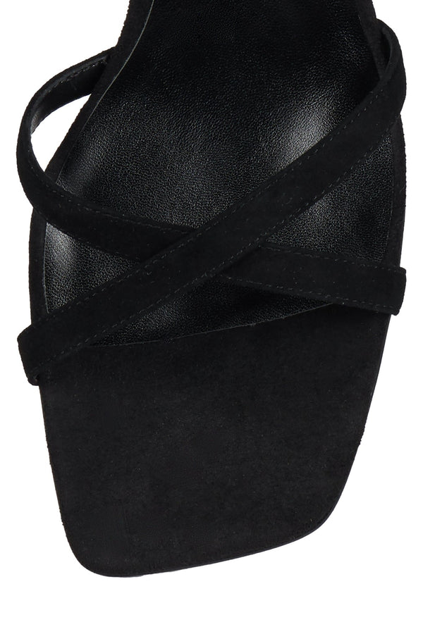 Jeffrey Campbell CHRISSY Heeled Sandal Black Suede
