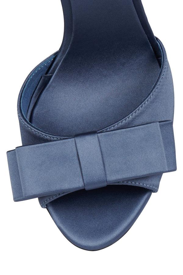 Jeffrey Campbell CINDY-LOU Wedge Sandal Blue Satin