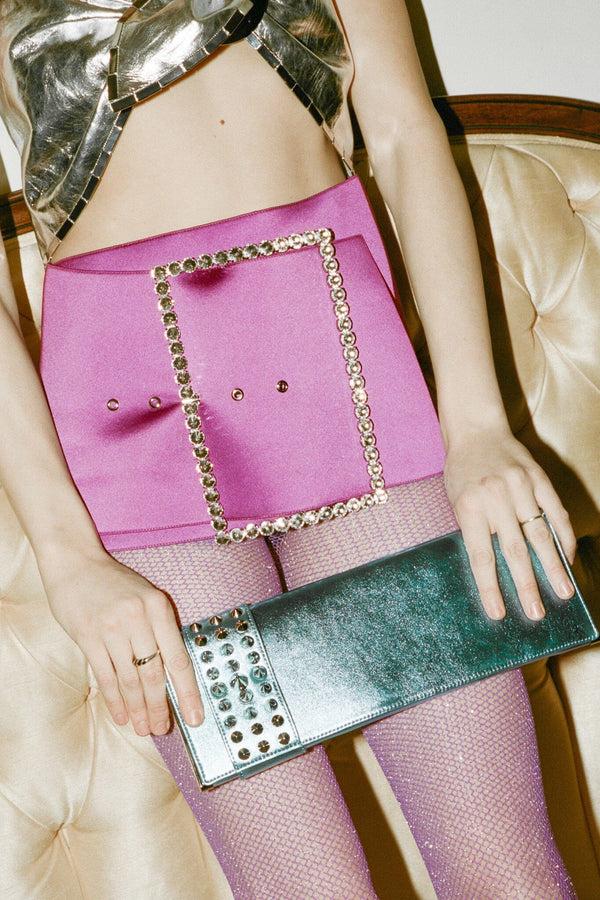 Jeffrey Campbell CLUB-KIT Bag Blue Metallic Silver