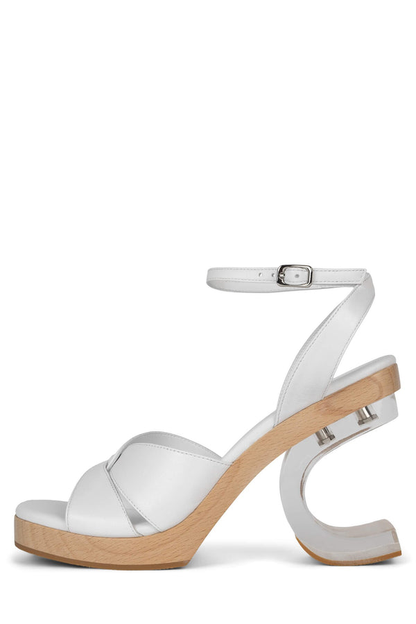 jeffrey campbell COMPENSATE Heeled Sandal White
