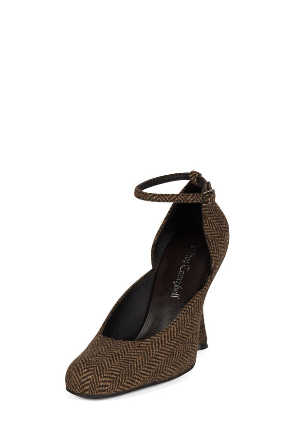 Jeffrey Campbell COMPLY Pump Brown Multi Tweed