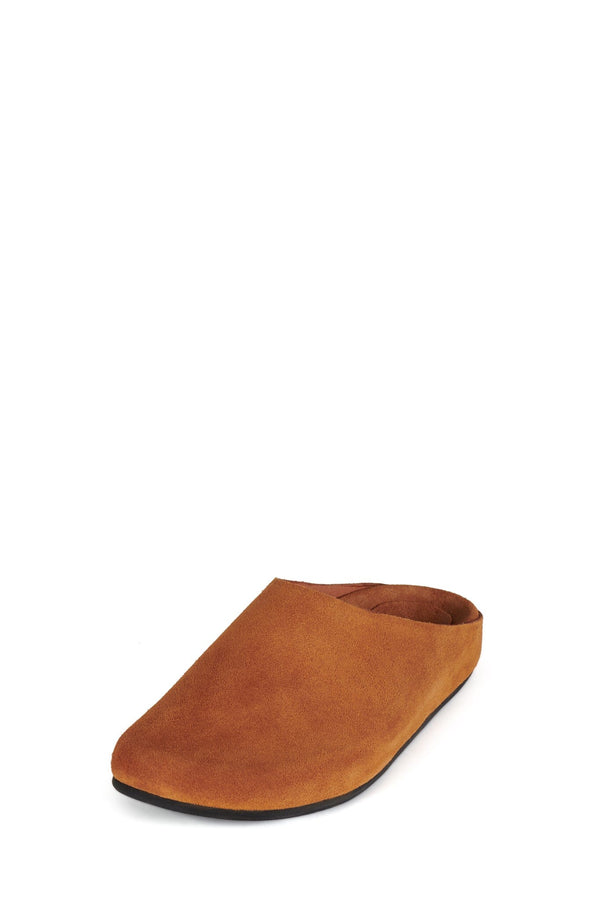 Jeffrey Campbell CONTENT Flat Mule Dark Tan Suede