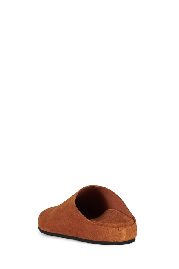 Jeffrey Campbell CONTENT Flat Mule Dark Tan Suede