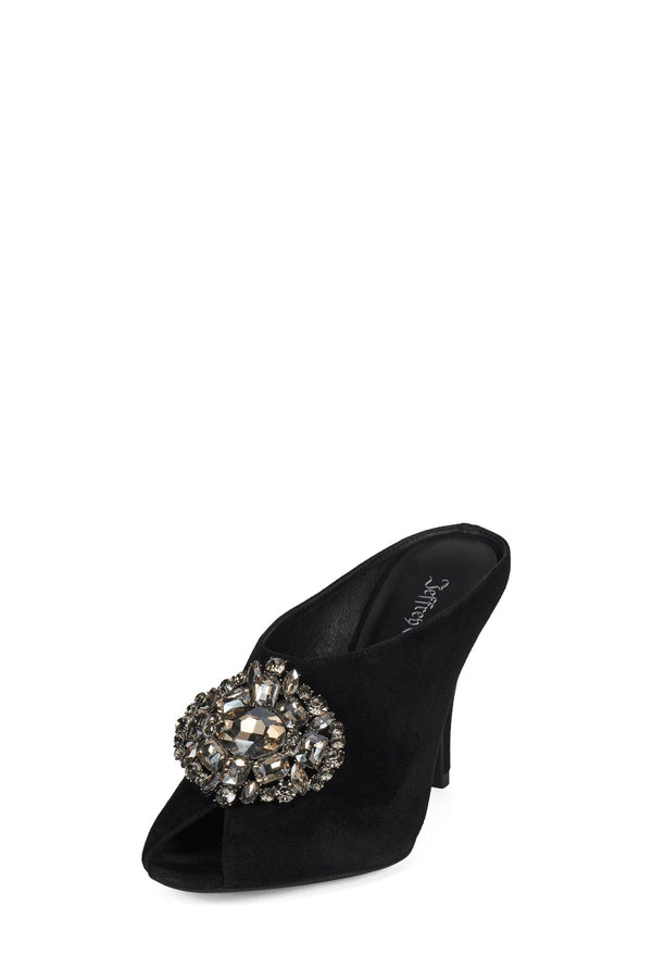 Jeffrey Campbell CORONATE Heeled Mule Black Suede