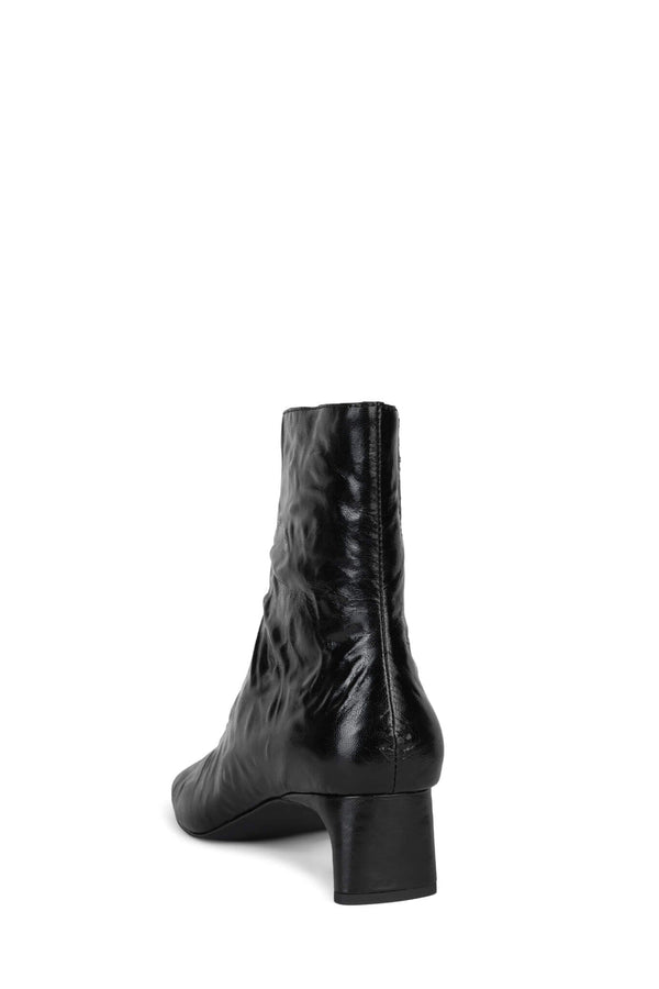 Jeffrey Campbell DISCUSS Heeled Boot Black Crinkle
