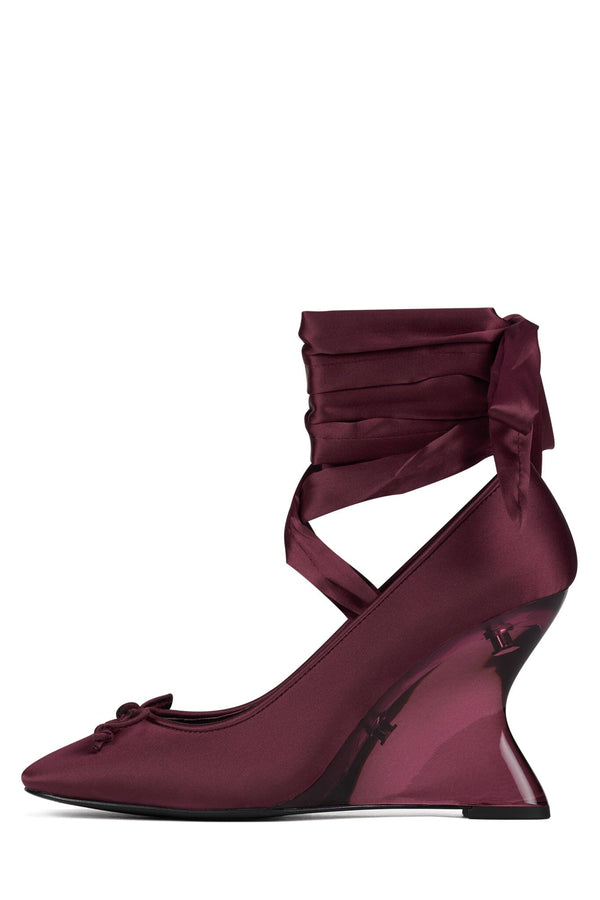 jeffrey campbell EFFACE Pump Berry Satin Combo