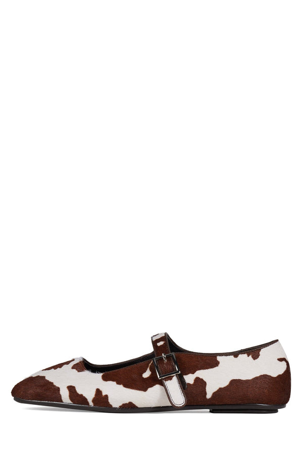 jeffrey campbell ELISE-2F Flat Brown White Cow