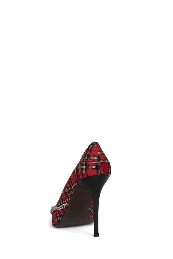 Jeffrey Campbell ETOILE Pump Red Plaid Silver