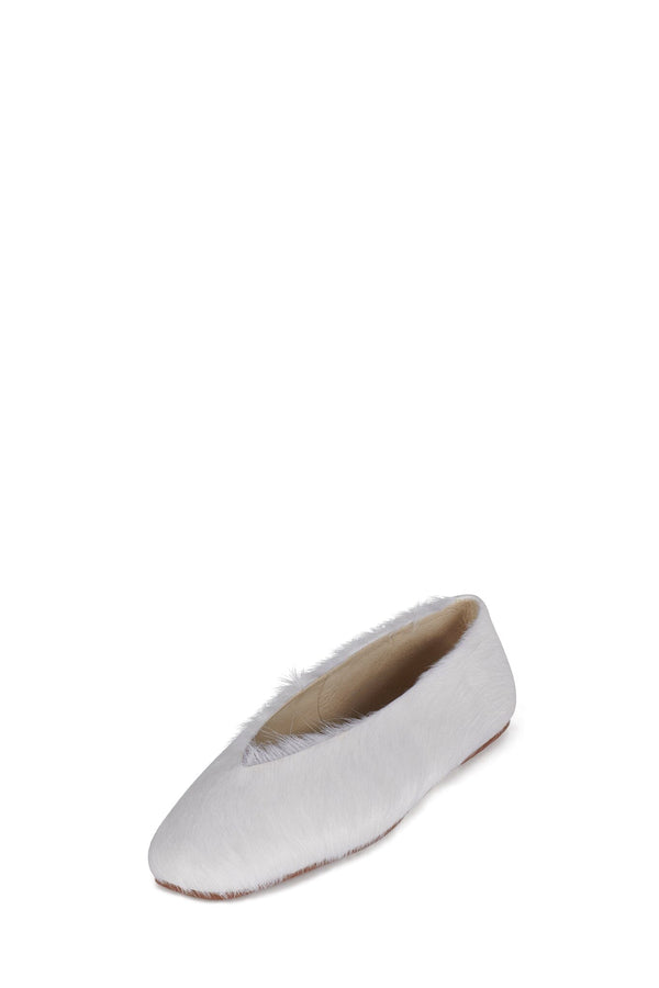 Jeffrey Campbell FATHOM-F2 Flat Ivory Longhair
