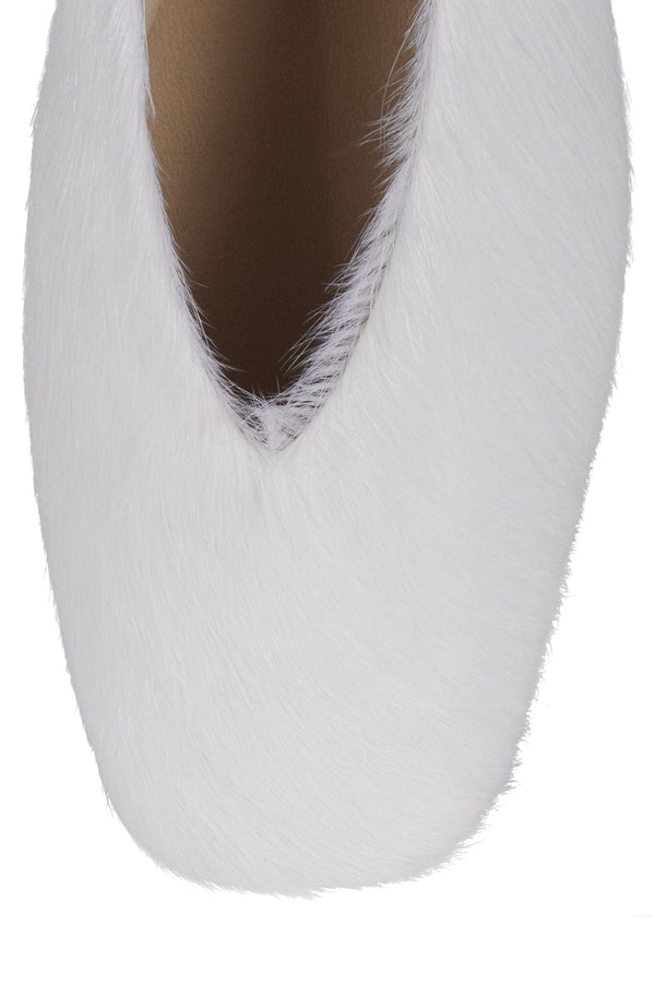 Jeffrey Campbell FATHOM-F2 Flat Ivory Longhair