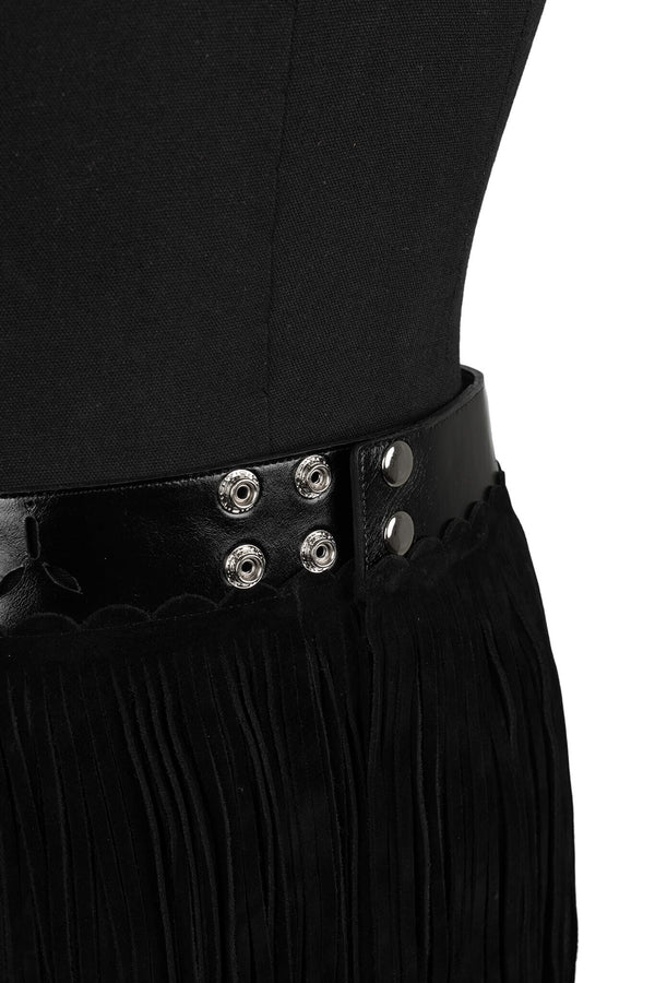 Jeffrey Campbell FRINGES BELT Skirt Black