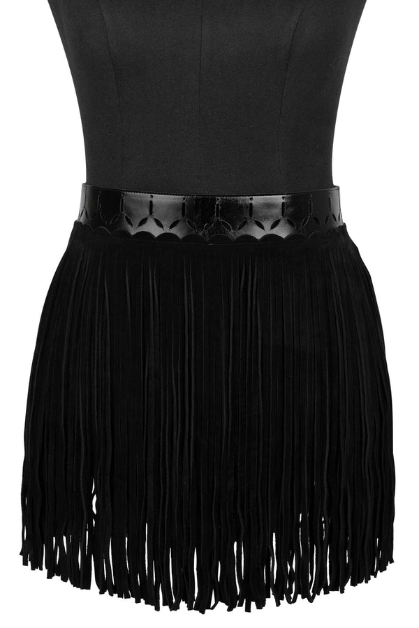 jeffrey campbell FRINGES BELT Skirt Black