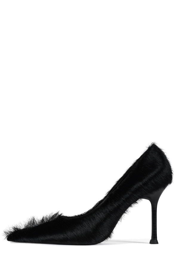 jeffrey campbell FUR-REAL Pump Black Long Hair