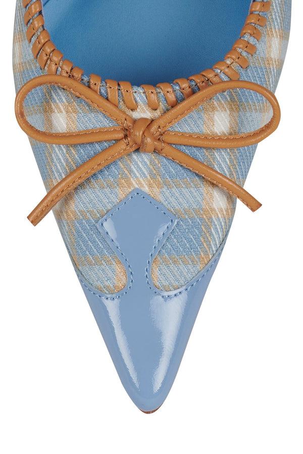 Jeffrey Campbell GET-A-CLUE Pump Blue Plaid Blue