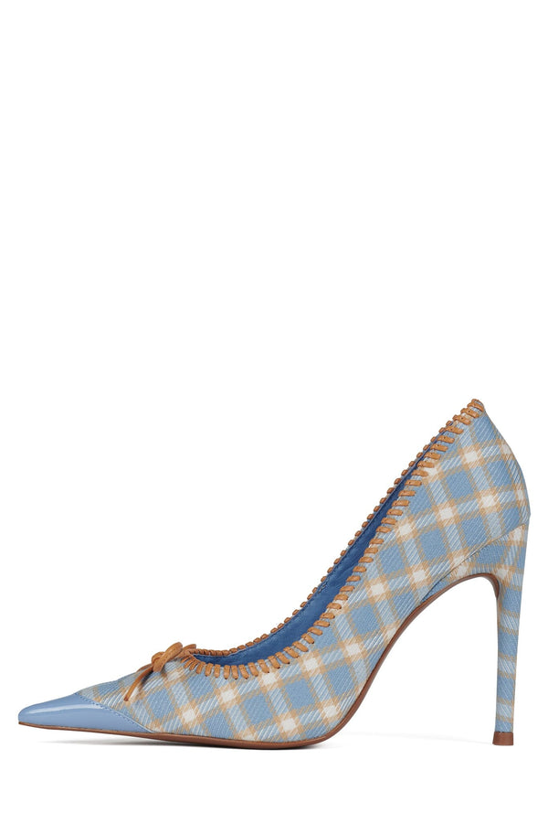 jeffrey campbell GET-A-CLUE Pump Blue Plaid Blue