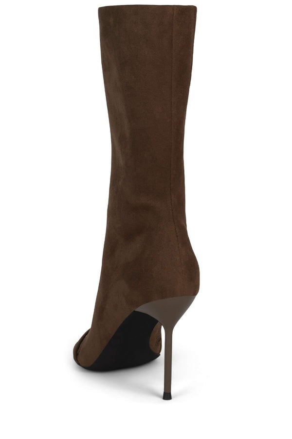 Jeffrey Campbell GLAMOUR Mid-Calf Boot Brown Suede