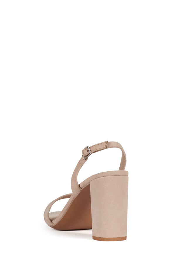Jeffrey Campbell GO-TO Heeled Sandal Beige Suede