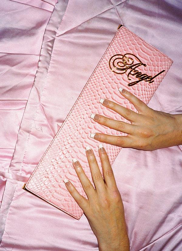 Jeffrey Campbell HALO-C Clutch Pink Snake