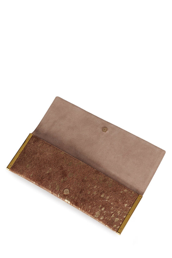 Jeffrey Campbell HALO-F Clutch Brown Gold Spot