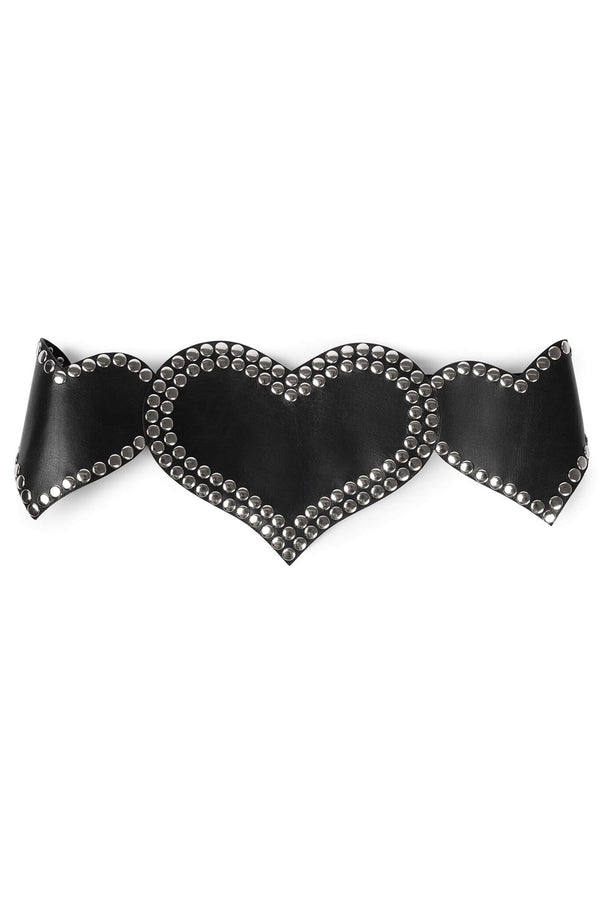 jeffrey campbell HEART-CORE BELT Black Suede Gold