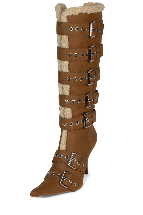 Jeffrey Campbell HIVER Knee-High Boot Tan
