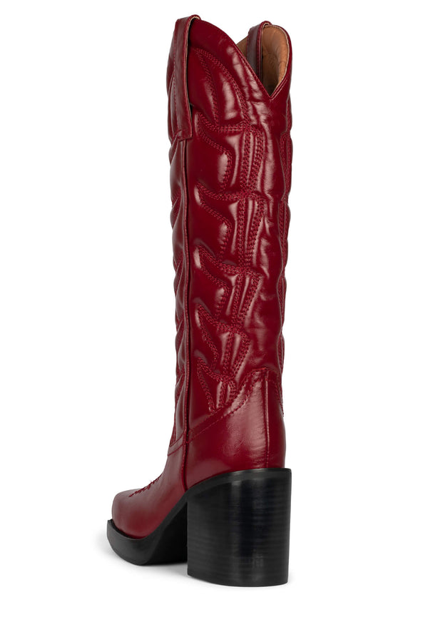 Jeffrey Campbell HOKEYPOKEY Knee-High Boot Red