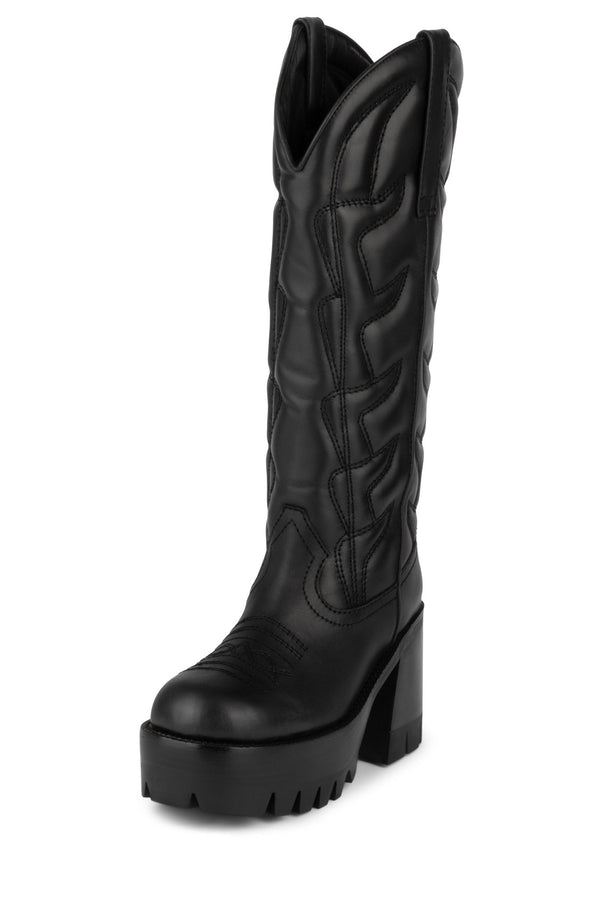 Jeffrey Campbell HONKY-TONK Knee-High Boot Black