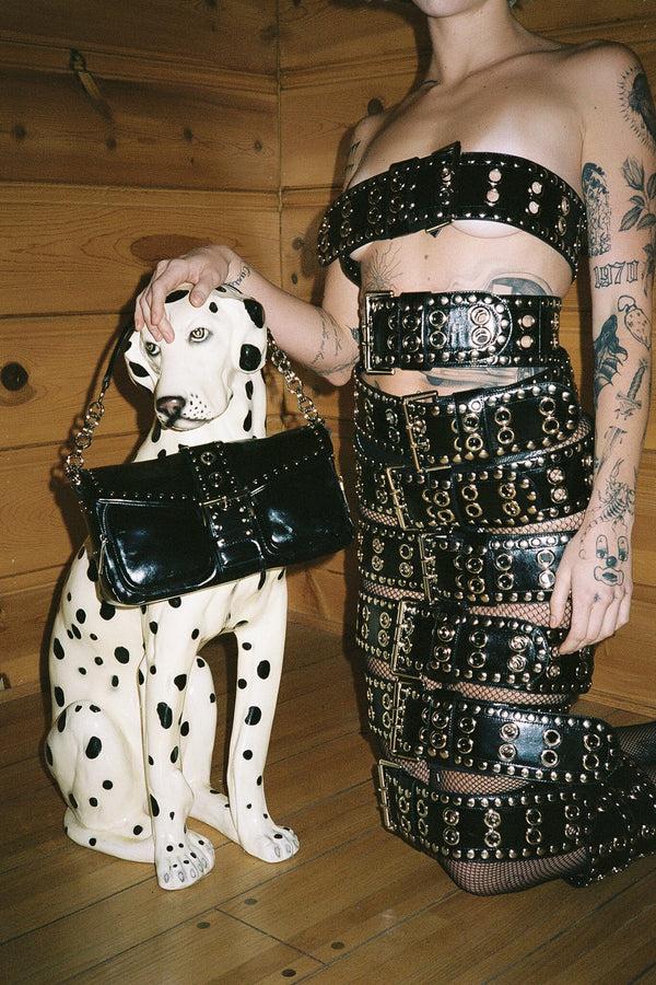 Jeffrey Campbell J-JETT BELT Belt Black Silver