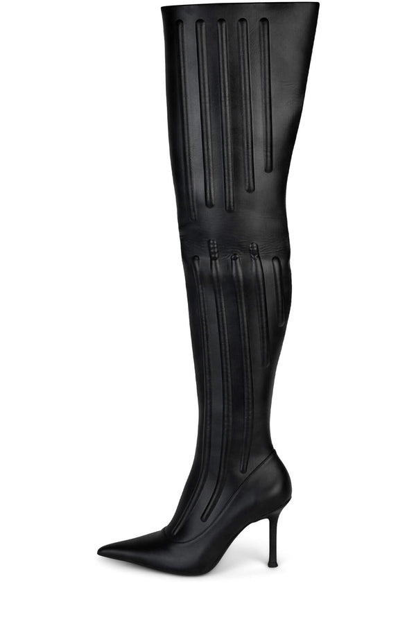 jeffrey campbell JEEPERS OTK Boot Black Distressed