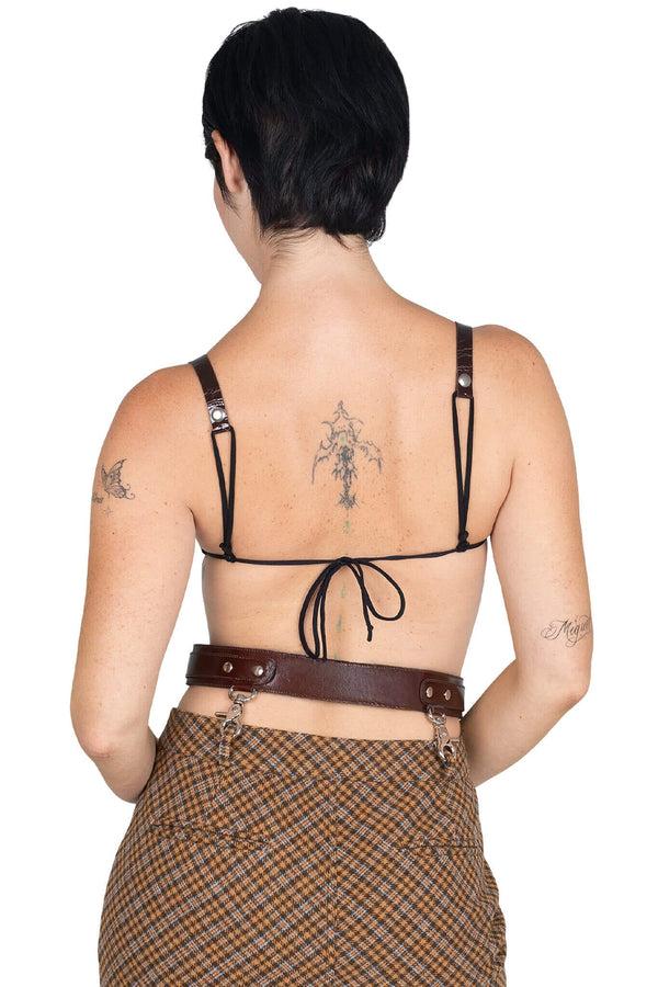 Jeffrey Campbell JUNIA TOP Top Taupe Brown Combo