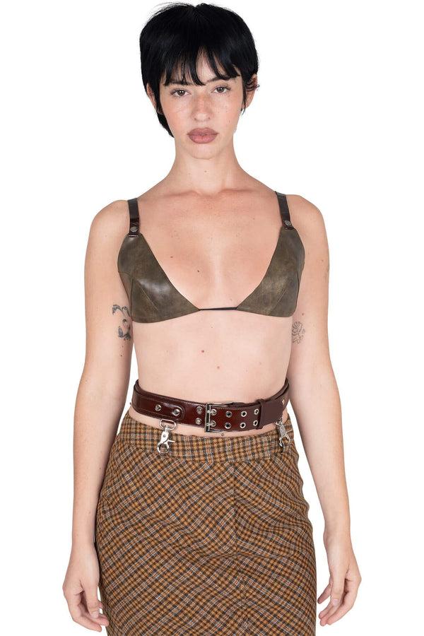 jeffrey campbell JUNIA TOP Top Taupe Brown Combo