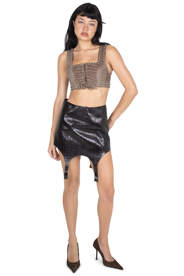 Jeffrey Campbell KARMIC SKIRT Skirt Grey Ostrich