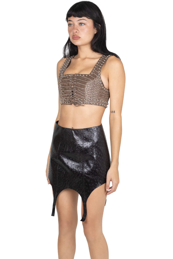 Jeffrey Campbell KARMIC SKIRT Skirt Grey Ostrich