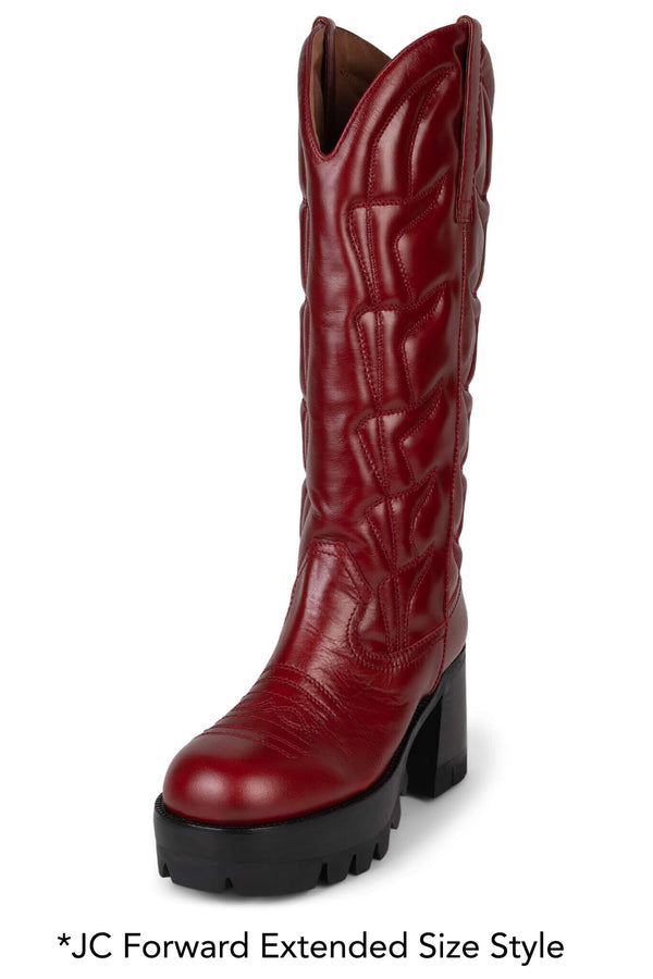 Jeffrey Campbell LINEDANCE Knee-High Boot Red