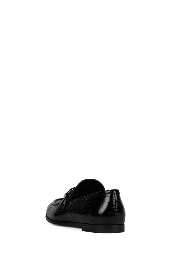Jeffrey Campbell LOAFED Loafer Black Croco Silver