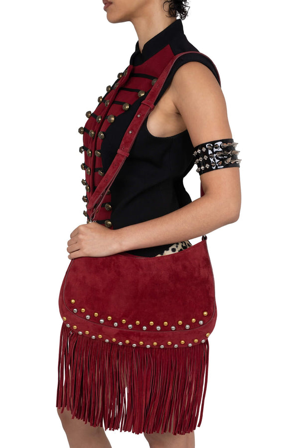 Jeffrey Campbell LYRICAL Bag Wine Suede