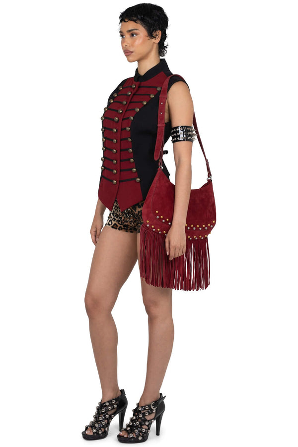 Jeffrey Campbell LYRICAL Bag Wine Suede